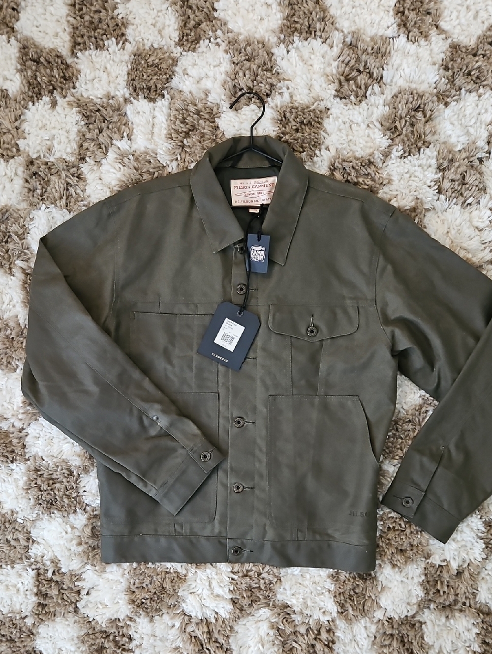NWT! Filson Men's Tin Cloth Short Lined Cruiser Jacket | XL